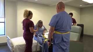 Physical Therapy Transfer Training  How To Transfer From Wheelchair To Bed [upl. by Evets980]