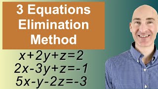 Solving Systems of 3 Equations Elimination [upl. by Wiltshire]