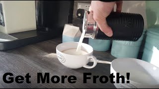 How to Get More Froth from Your Nespresso Coffee Aeroccino  Nespresso tips and help [upl. by Nylednarb449]