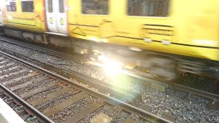 Merseyrail 507 009 making arcs at Birkdale station [upl. by Nwahsor]