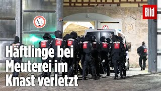 Gefängnismeuterei Polizei stürmt Knast in Thüringen  JVA Untermaßfeld [upl. by Ahsuoj]